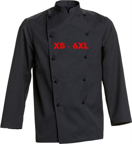 Kokkejakke Deligth, Sort, XS - 6XL