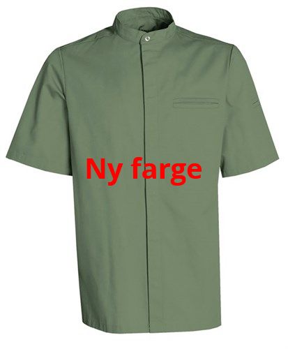 Kokkejakke - New Nordic Grøn, Korte ermer - XS - 4XL